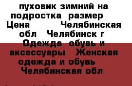 пуховик зимний на подростка  размер s › Цена ­ 700 - Челябинская обл., Челябинск г. Одежда, обувь и аксессуары » Женская одежда и обувь   . Челябинская обл.